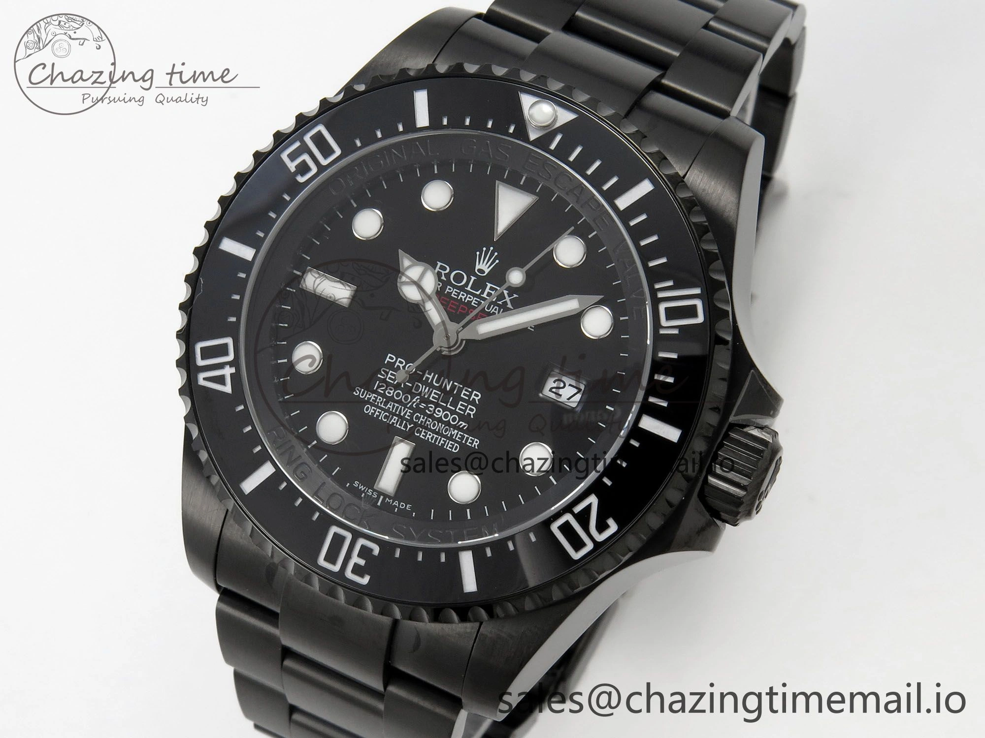 Sea-Dweller 126660 Blacken GMF 1:1 Best Edition Black Ombre Dial On DLC Bracelet SH3135
