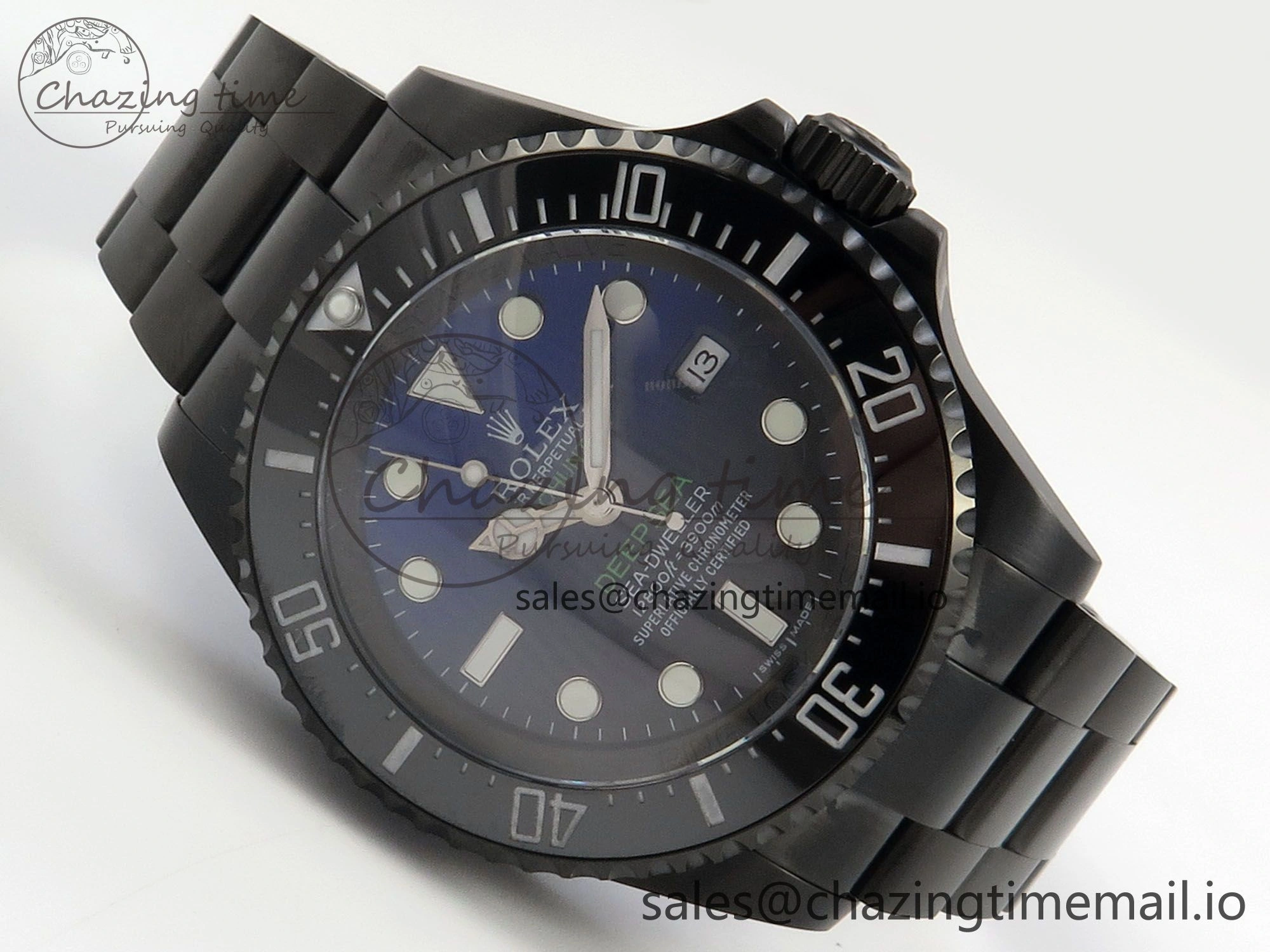 Sea-Dweller 126660 Blacken GMF 1:1 Best Edition Blue Ombre Dial On DLC Bracelet SH3135