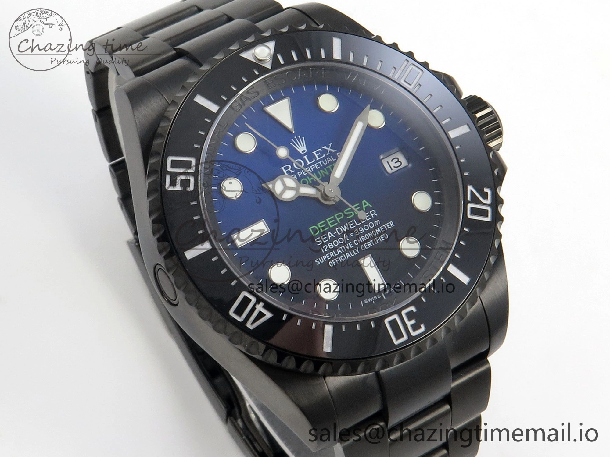 Sea-Dweller 126660 Blacken GMF 1:1 Best Edition Blue Ombre Dial On DLC Bracelet SH3135