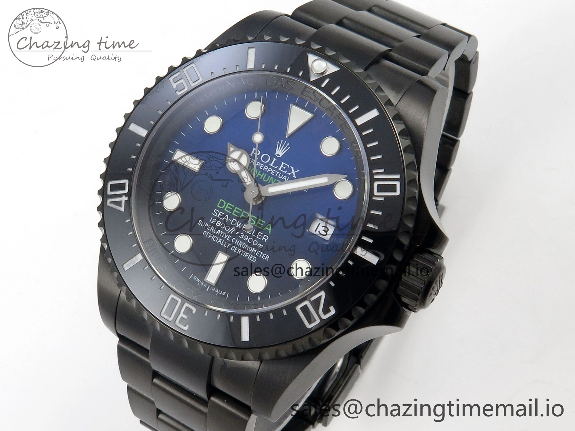 Sea-Dweller 126660 Blacken GMF 1:1 Best Edition Blue Ombre Dial On DLC Bracelet SH3135
