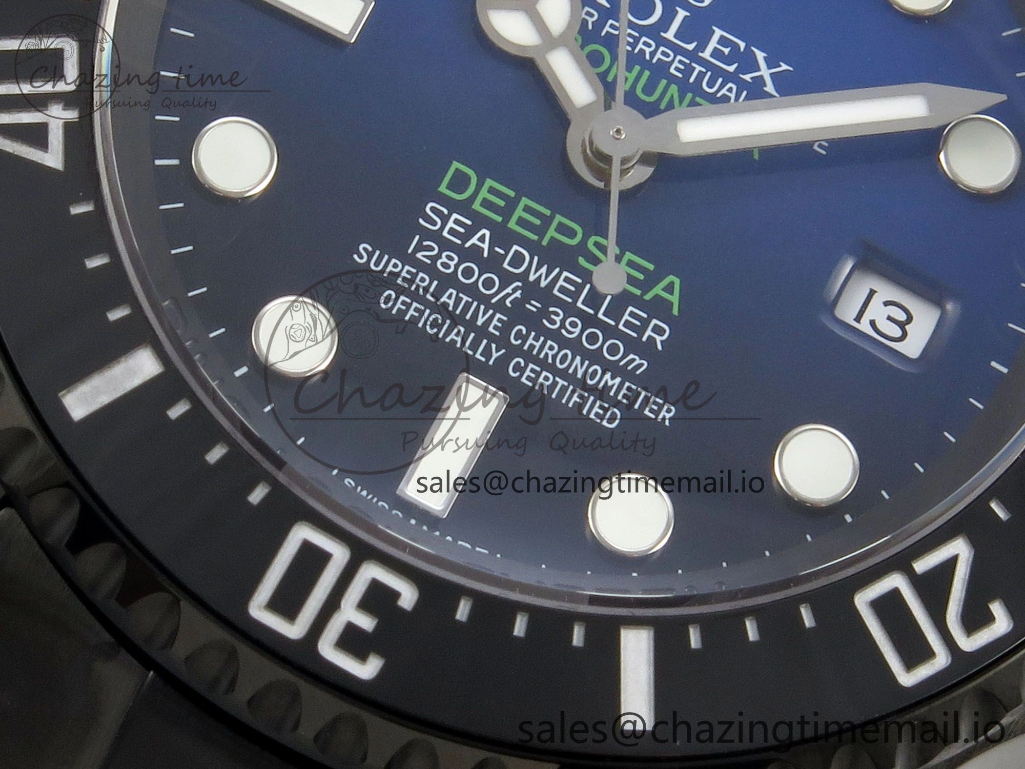 Sea-Dweller 126660 Blacken GMF 1:1 Best Edition Blue Ombre Dial On DLC Bracelet SH3135