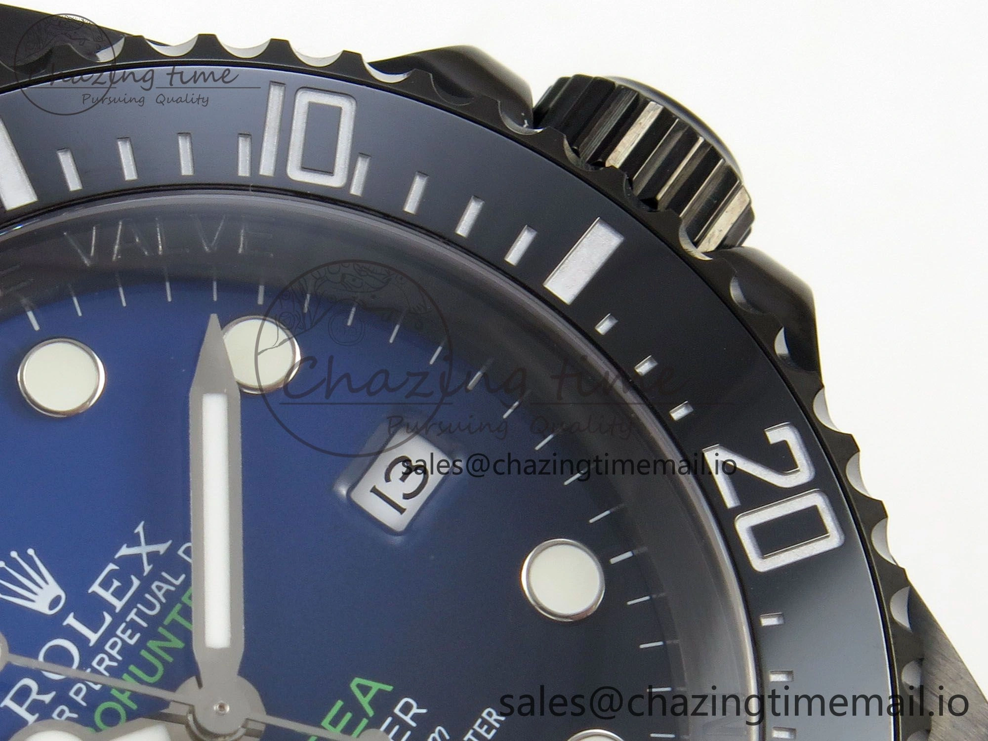 Sea-Dweller 126660 Blacken GMF 1:1 Best Edition Blue Ombre Dial On DLC Bracelet SH3135