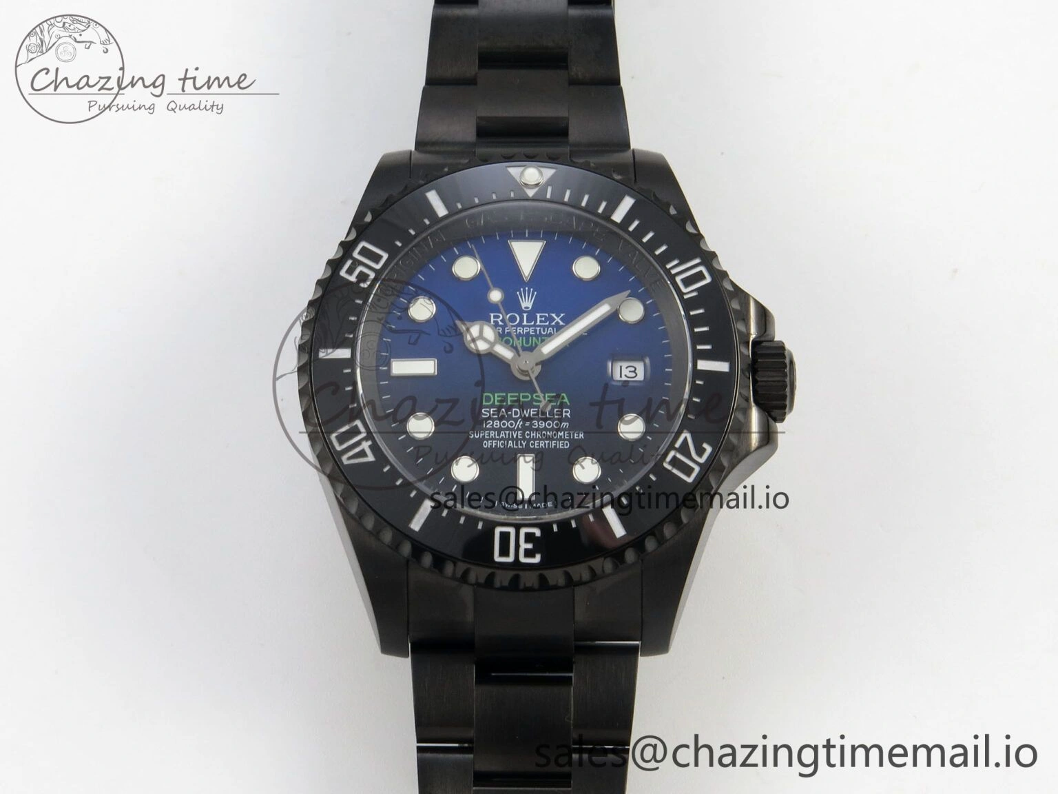 Sea-Dweller 126660 Blacken GMF 1:1 Best Edition Blue Ombre Dial On DLC Bracelet SH3135