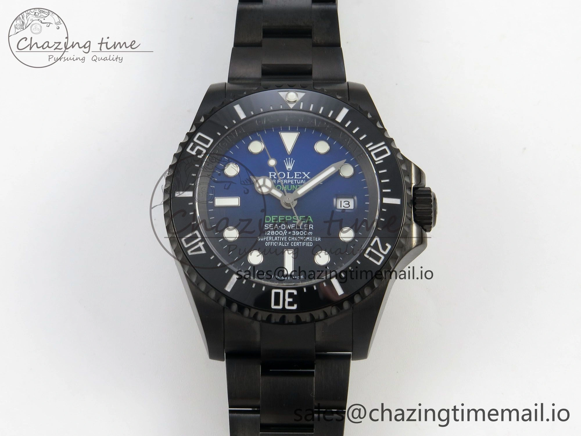 Sea-Dweller 126660 Blacken GMF 1:1 Best Edition Blue Ombre Dial On DLC Bracelet SH3135