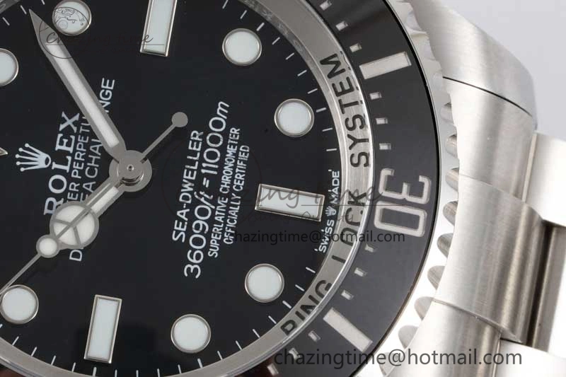 Sea-Dweller 126660 No Date APF Best Edition Black Dial on SS Bracelet VR3235