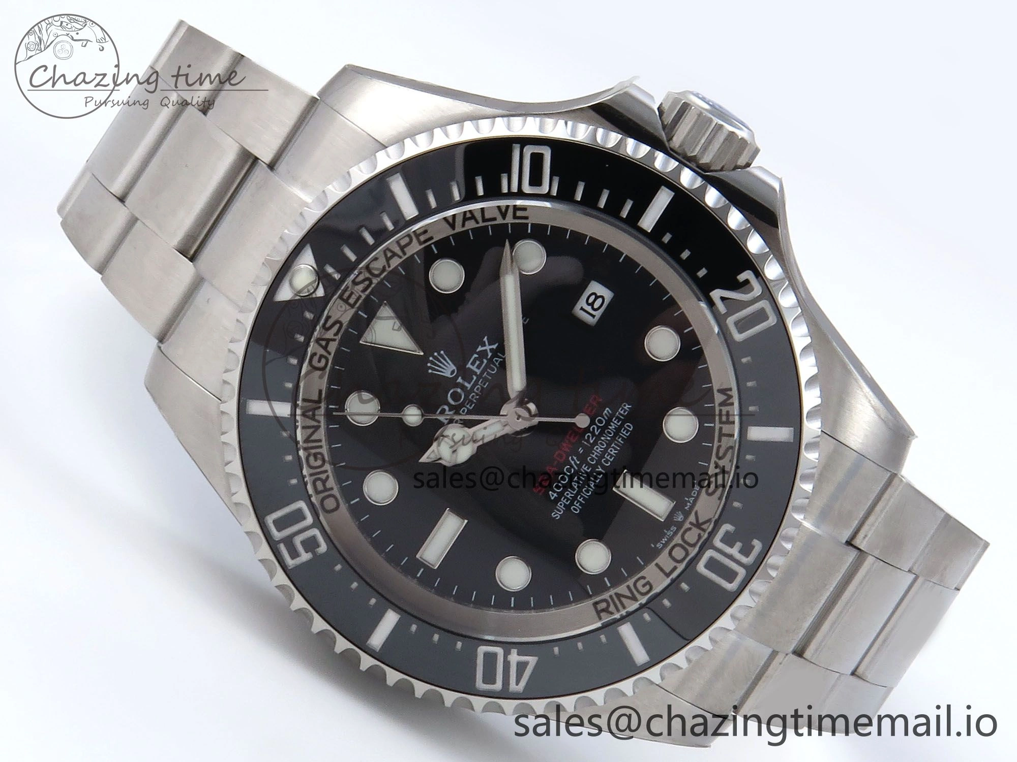 Sea-Dweller 136660 904L SS EWEF Best Edition Black Dial on SS Bracelet A3235