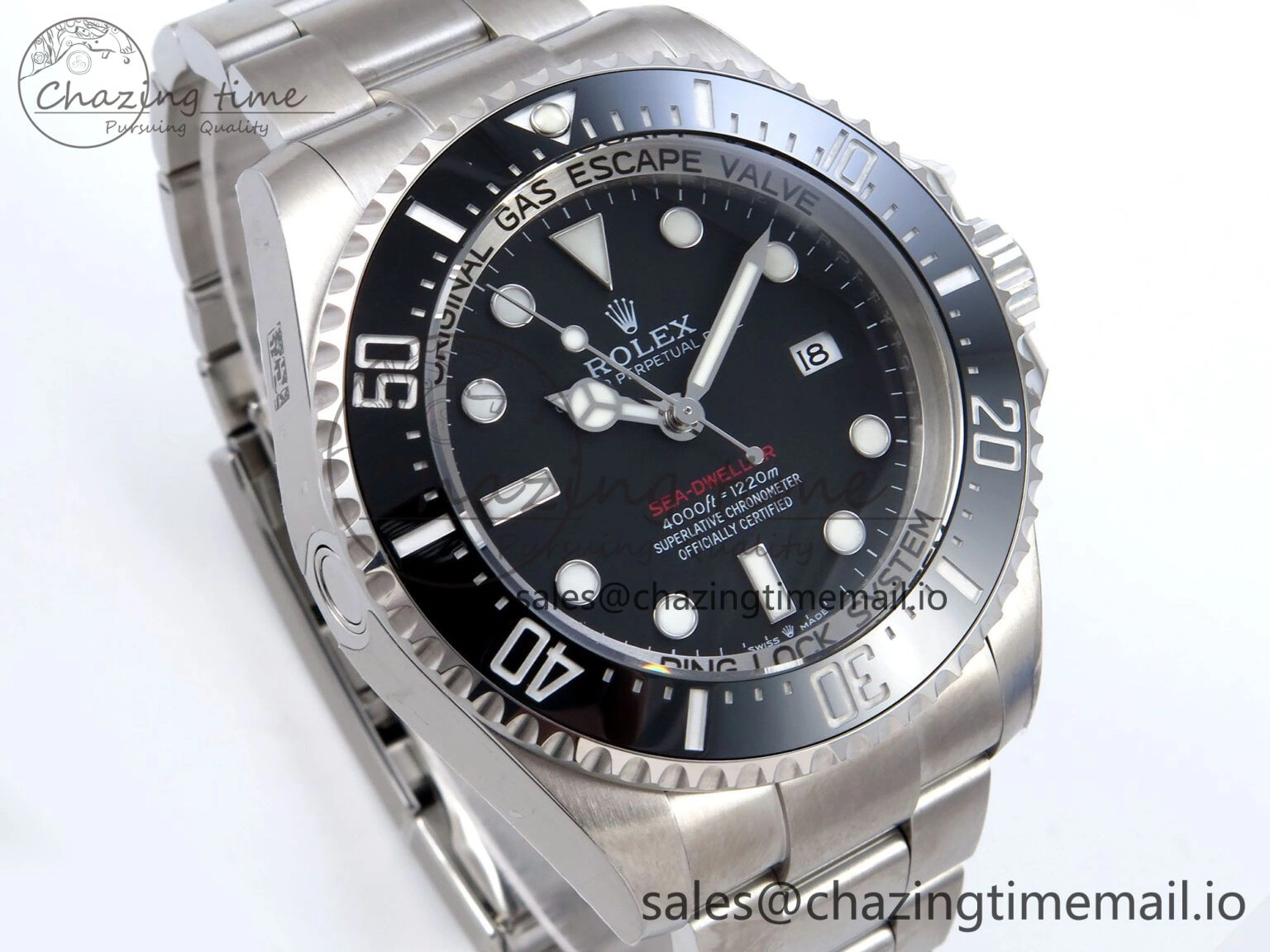 Sea-Dweller 136660 904L SS EWEF Best Edition Black Dial on SS Bracelet A3235