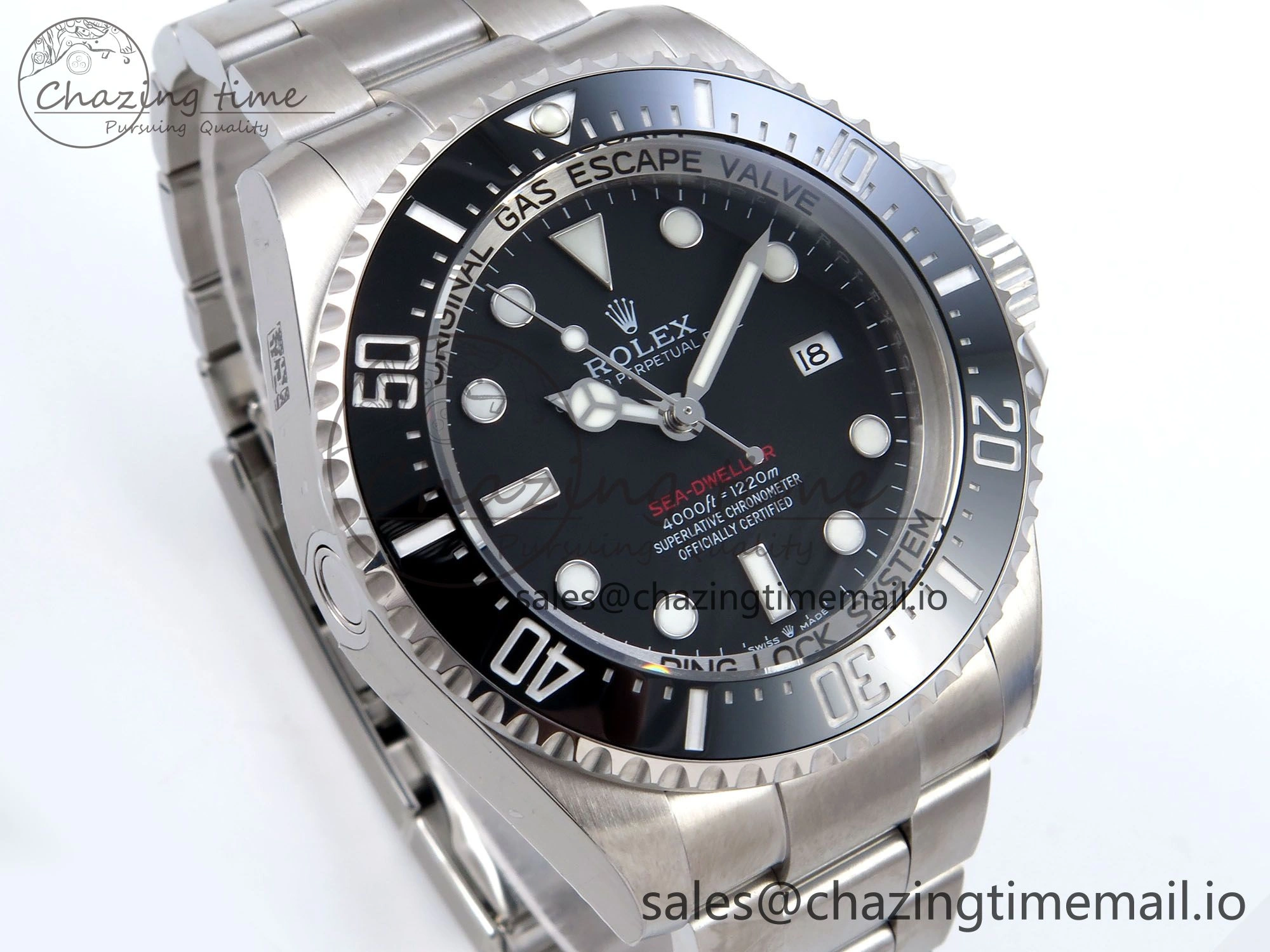 Sea-Dweller 136660 904L SS EWEF Best Edition Black Dial on SS Bracelet A3235