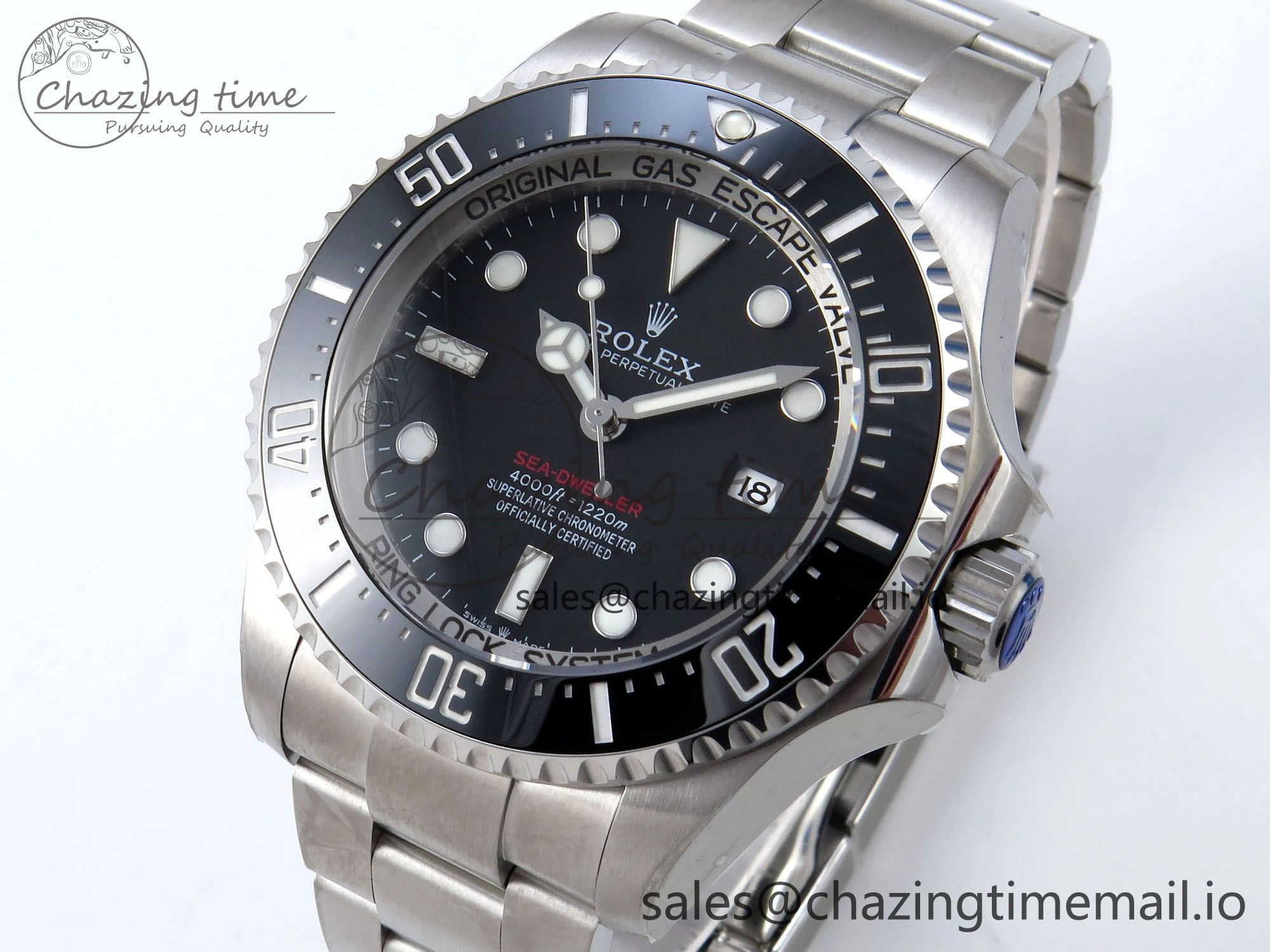 Sea-Dweller 136660 904L SS EWEF Best Edition Black Dial on SS Bracelet A3235