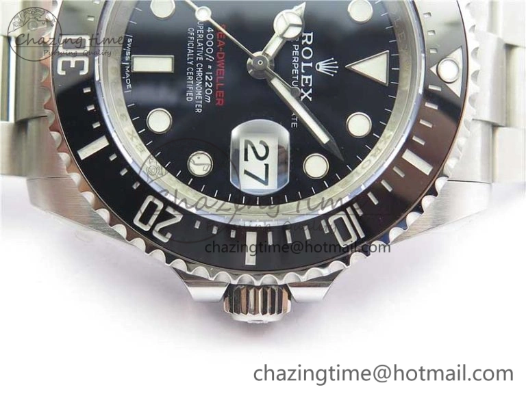 Sea-Dweller 2017 Baselworld 126600 Noob 1:1 Best Edition Black Dial on SS Bracelet A2836 V8