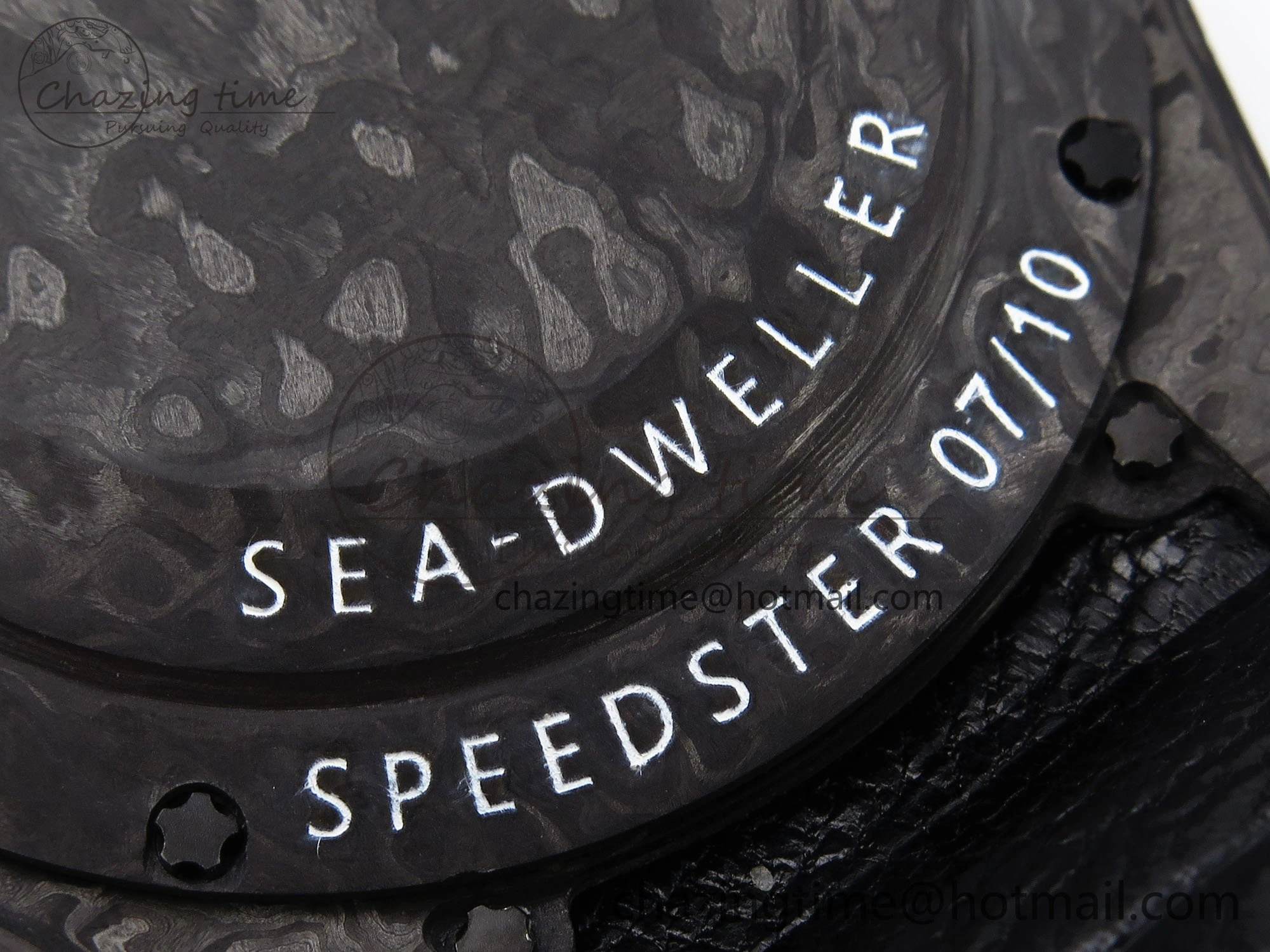 Sea Dweller 43mm Carbon DIWF Best Edition Black Dial Orange Markers on Black Nylon Strap A2824
