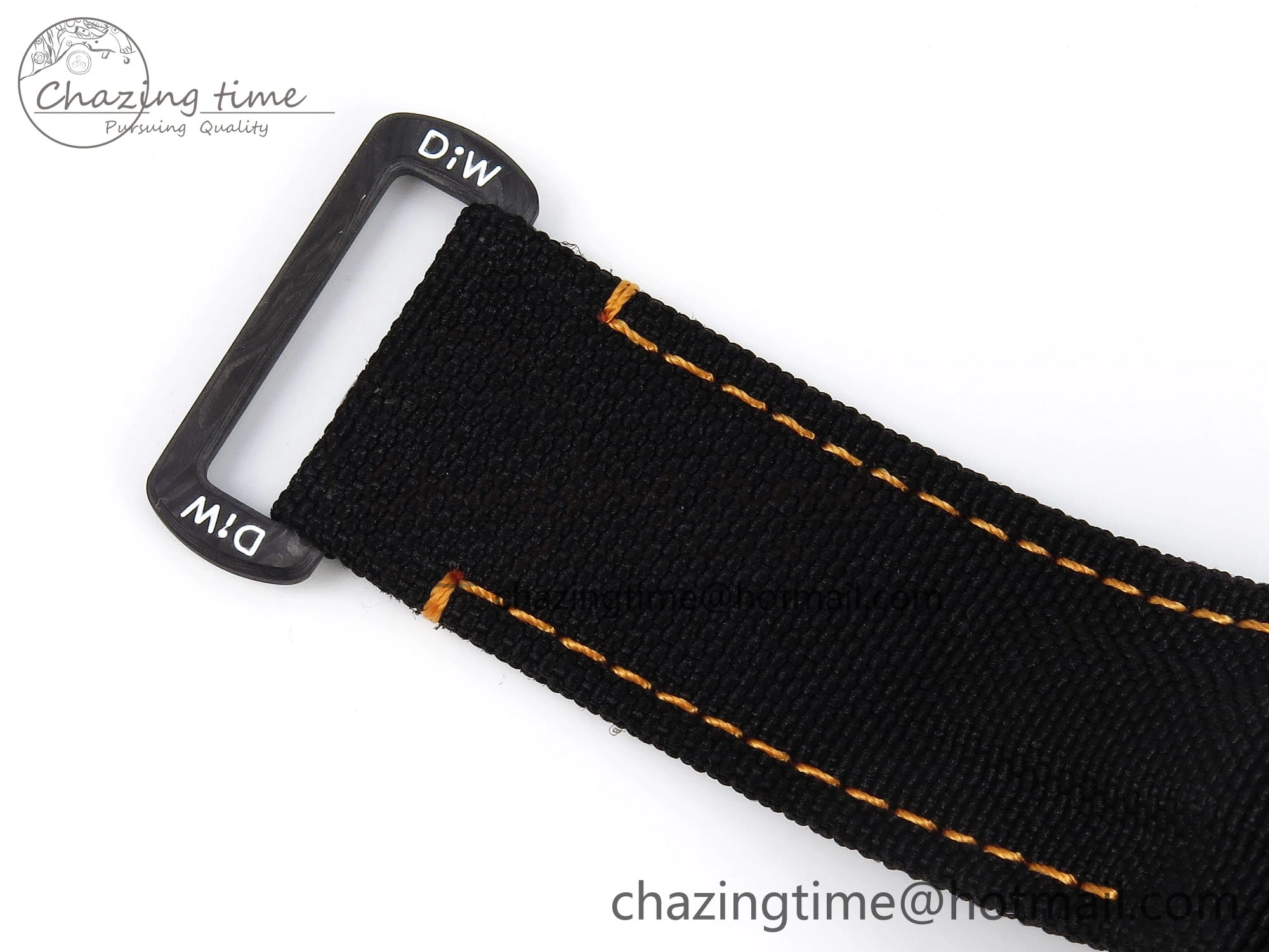 Sea Dweller 43mm Carbon DIWF Best Edition Black Dial Orange Markers on Black Nylon Strap A2824