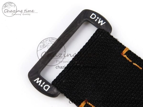 Sea Dweller 43mm Carbon DIWF Best Edition Black Dial Orange Markers on Black Nylon Strap A2824