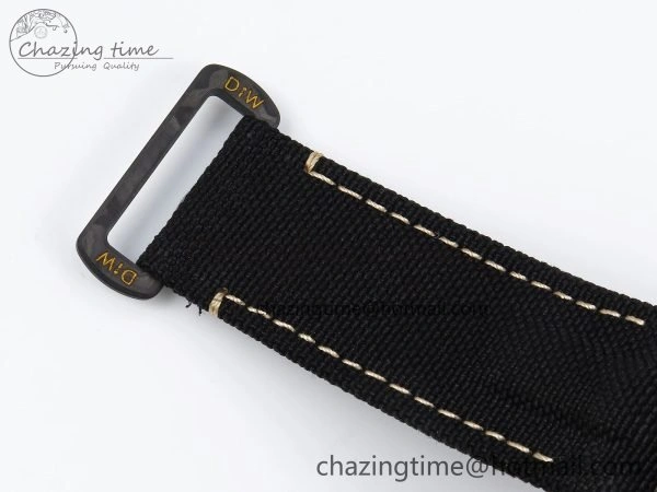 Sea Dweller 43mm Carbon DIWF Best Edition Black Dial YG Bezel on Black Nylon Strap A2824