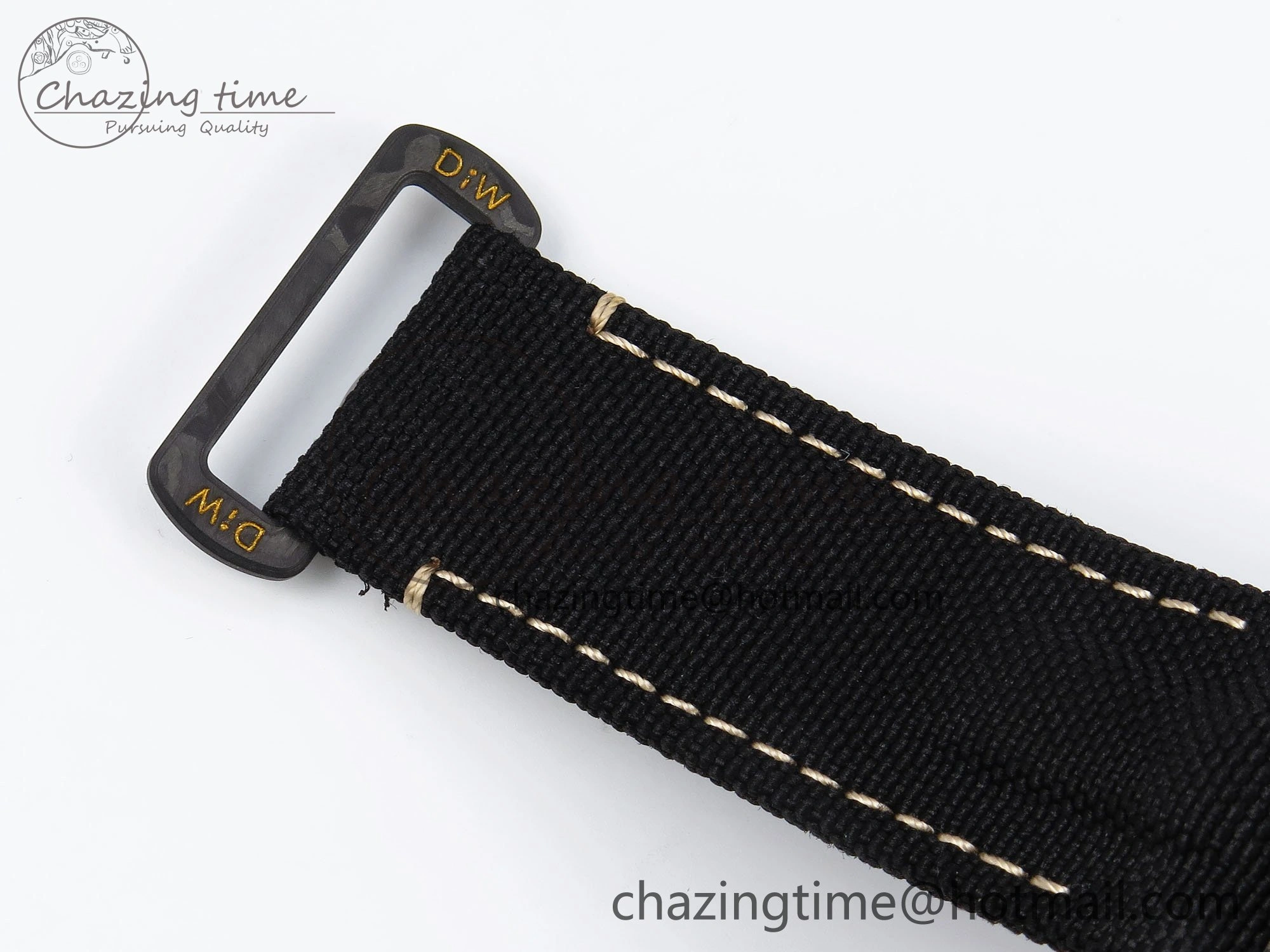 Sea Dweller 43mm Carbon DIWF Best Edition Black Dial YG Bezel on Black Nylon Strap A2824