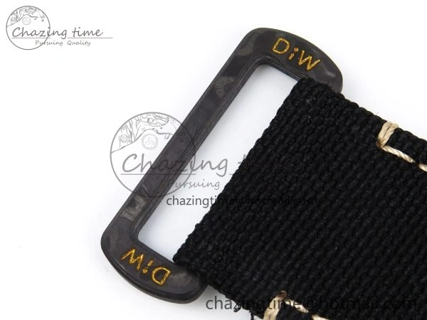 Sea Dweller 43mm Carbon DIWF Best Edition Black Dial YG Bezel on Black Nylon Strap A2824