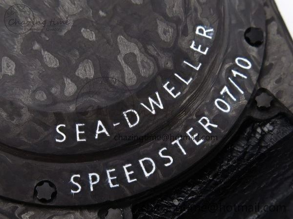 Sea Dweller 43mm Carbon DIWF Best Edition Black Dial on Black Nylon Strap A2824