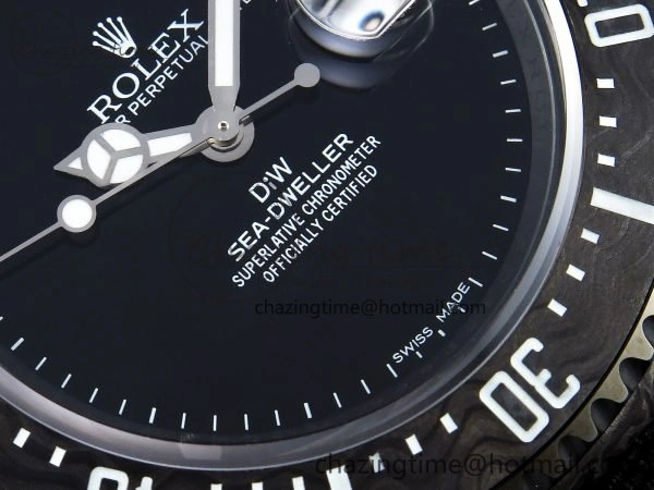 Sea Dweller 43mm Carbon DIWF Best Edition Black Dial on Black Nylon Strap A2824