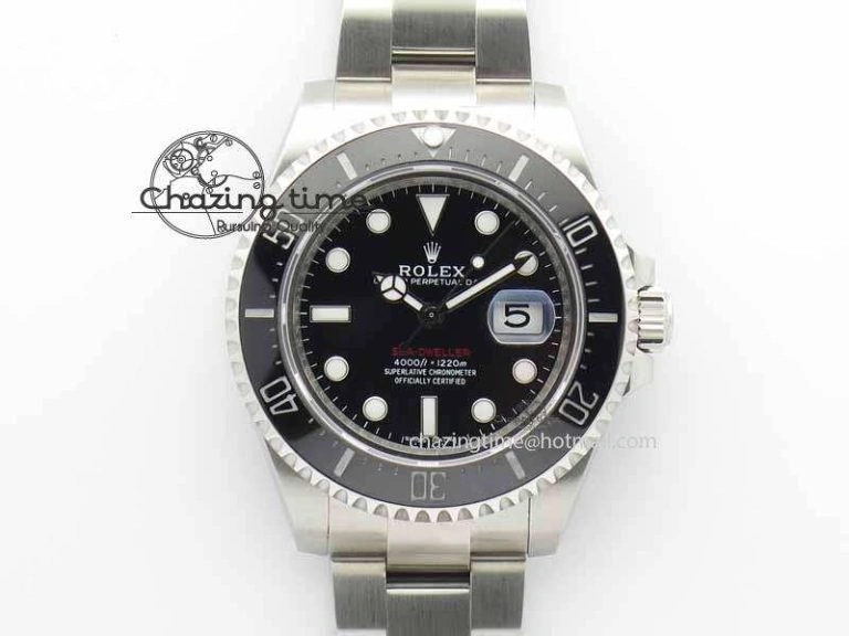 Sea Dweller 43mm Carbon DIWF Best Edition Black Dial on Black Nylon Strap A2824