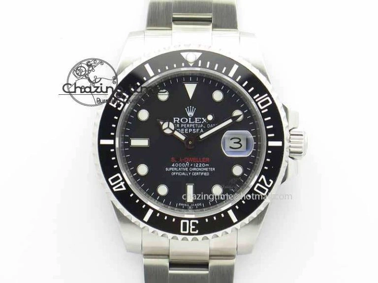 Sea Dweller 43mm Carbon DIWF Best Edition Black Dial on Black Nylon Strap A2824