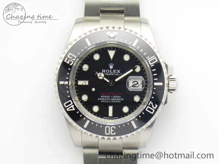 Sea Dweller 43mm Carbon DIWF Best Edition Black Dial on Black Nylon Strap A2824