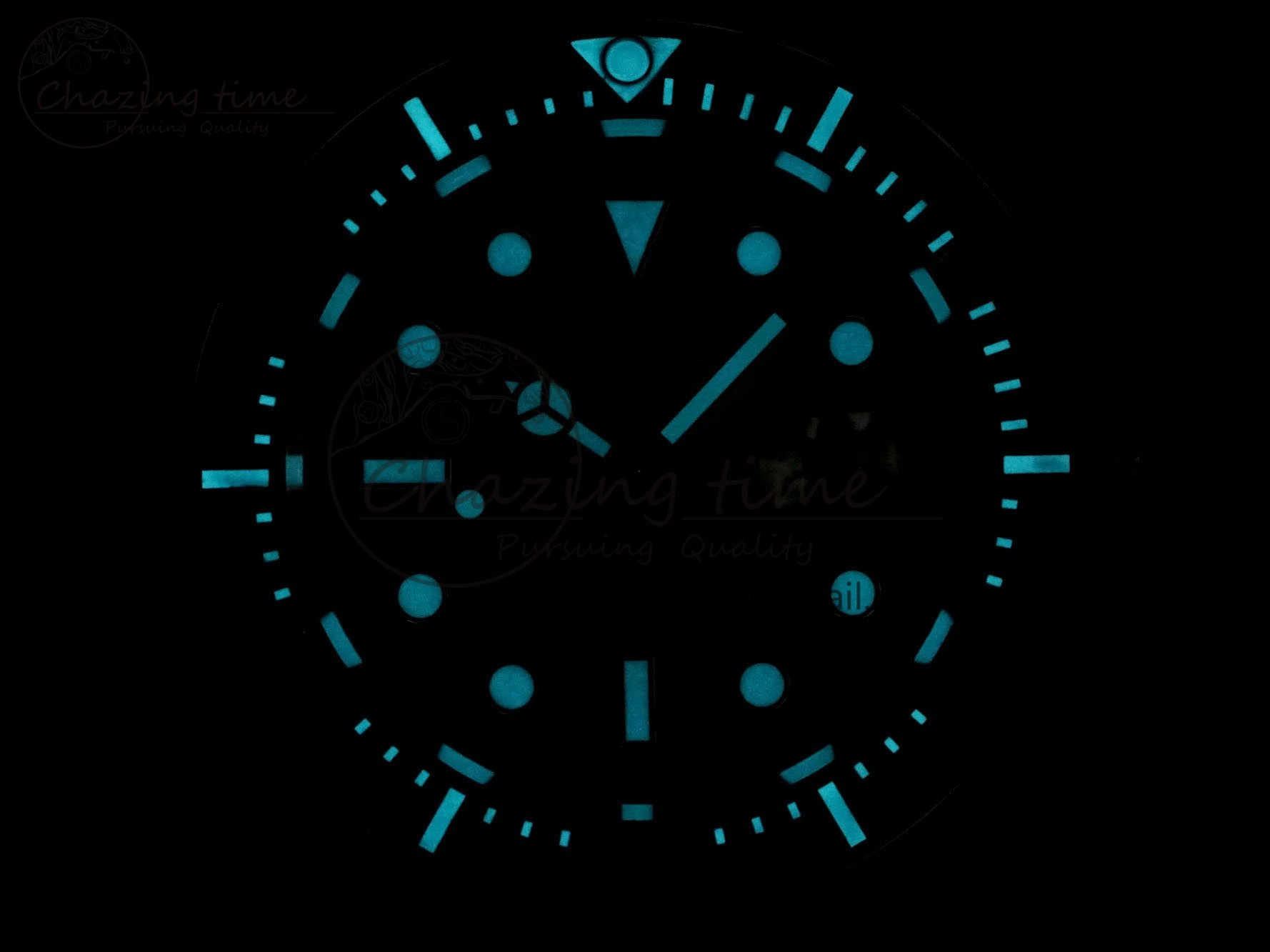Sea Dweller 43mm Carbon DIWF Best Edition Graffiti Dial on Black Nylon Strap A2824