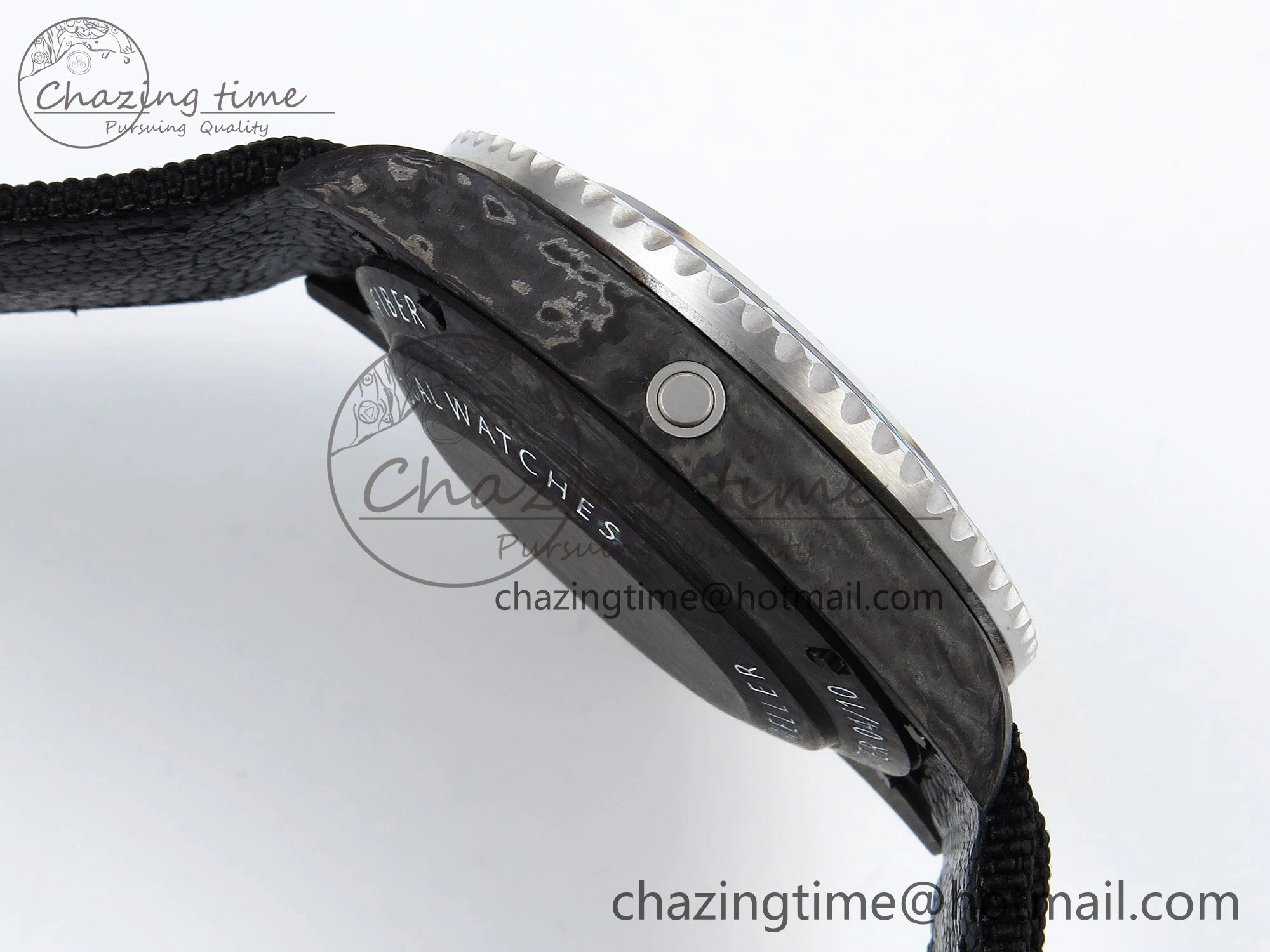Sea Dweller 43mm Carbon DIWF Best Edition Graffiti Dial on Black Nylon Strap A2824