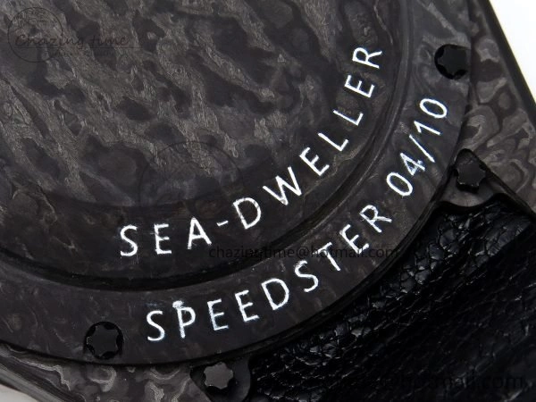 Sea Dweller 43mm Carbon DIWF Best Edition Graffiti Dial on Black Nylon Strap A2824