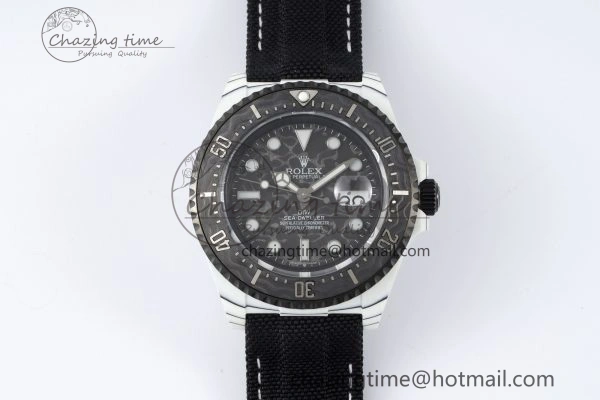 Sea Dweller 43mm ‘IRBIS’ DIWF Best Edition Carbon Dial on Black Nylon Strap A2824
