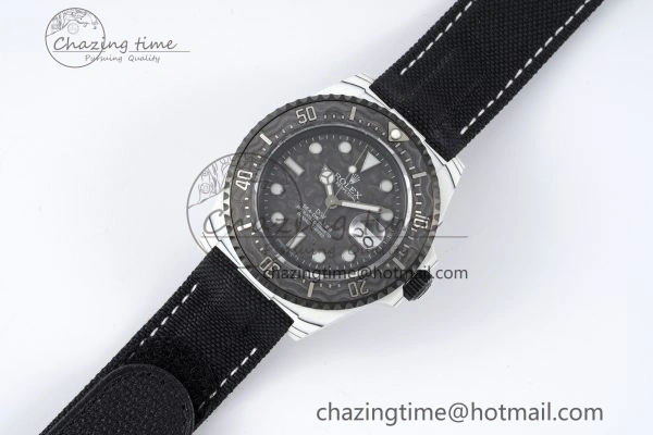 Sea Dweller 43mm ‘IRBIS’ DIWF Best Edition Carbon Dial on Black Nylon Strap A2824
