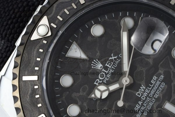 Sea Dweller 43mm ‘IRBIS’ DIWF Best Edition Carbon Dial on Black Nylon Strap A2824