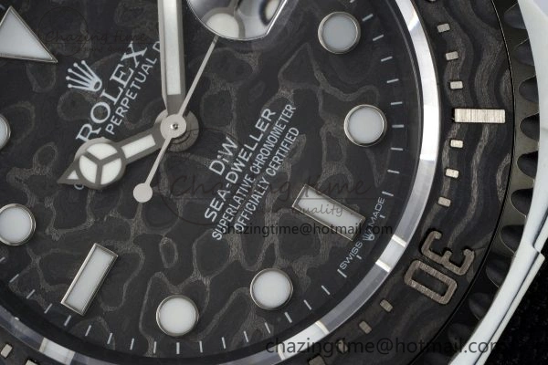 Sea Dweller 43mm ‘IRBIS’ DIWF Best Edition Carbon Dial on Black Nylon Strap A2824