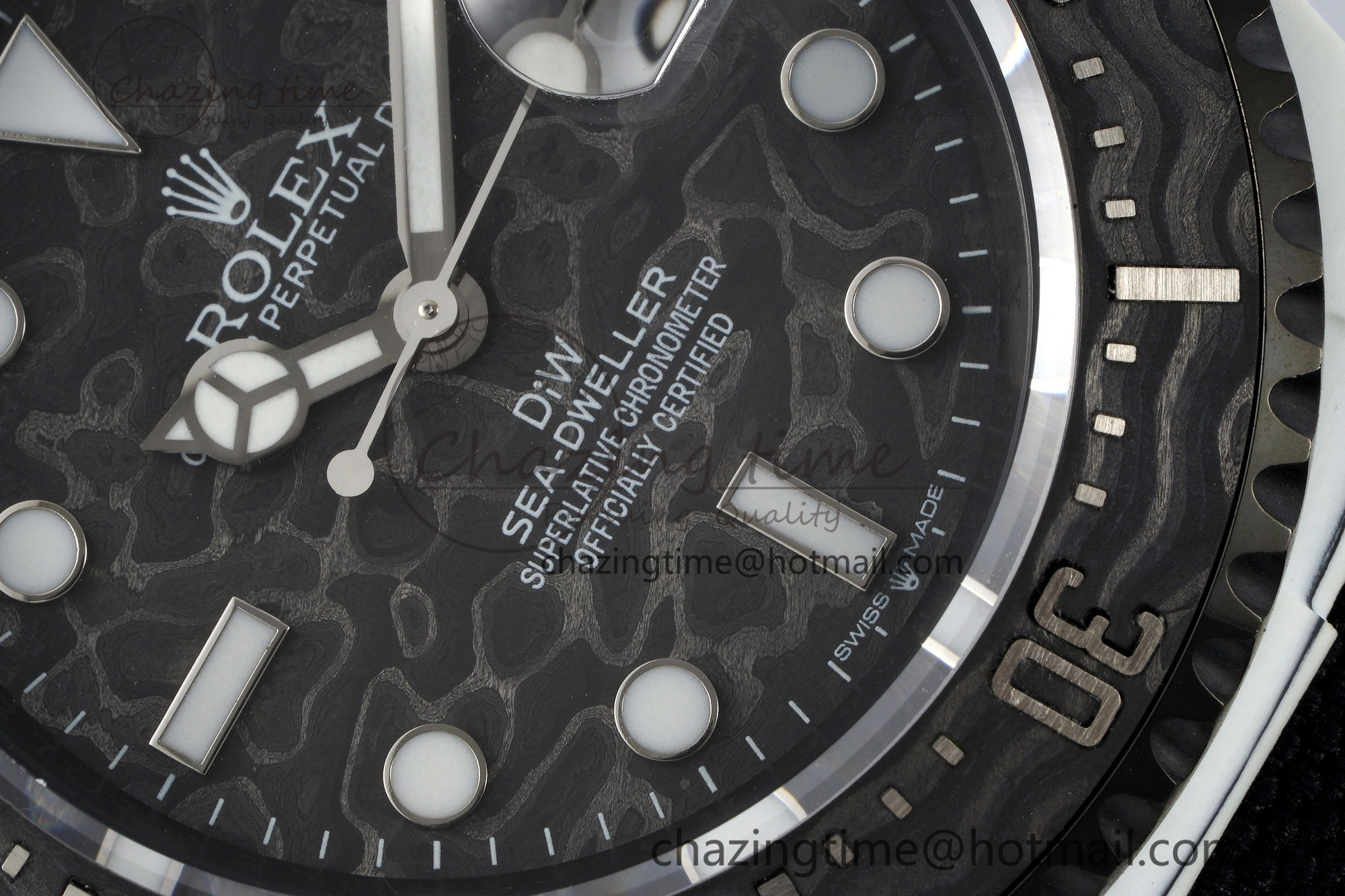 Sea Dweller 43mm ‘IRBIS’ DIWF Best Edition Carbon Dial on Black Nylon Strap A2824