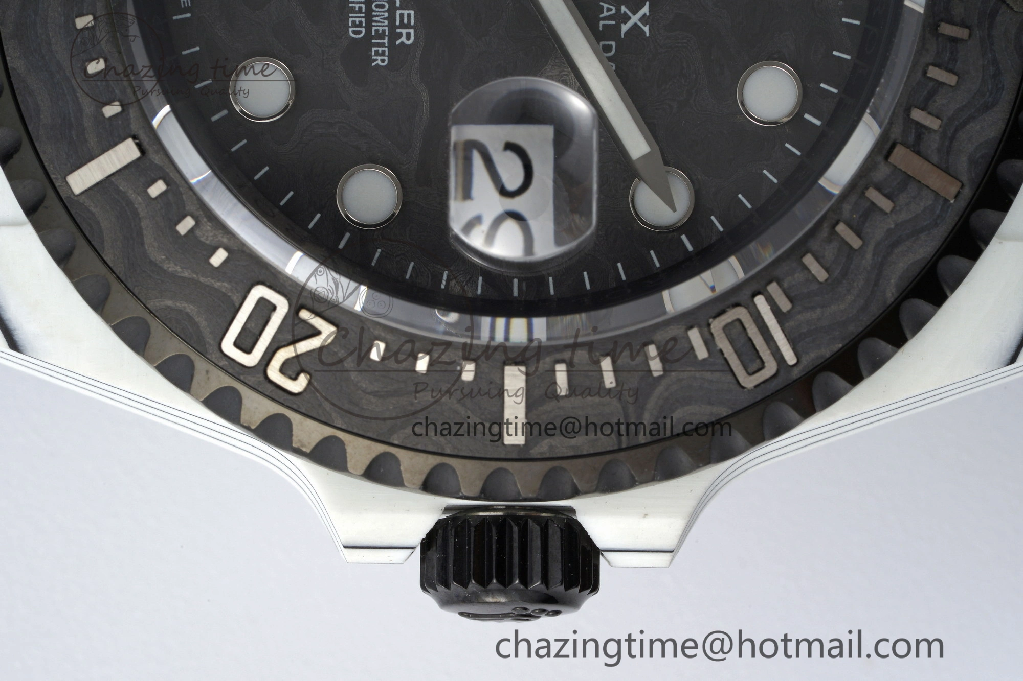 Sea Dweller 43mm ‘IRBIS’ DIWF Best Edition Carbon Dial on Black Nylon Strap A2824