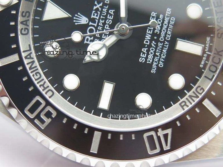 Sea-Dweller DEEPSEA 116660 Black Ceramic V7 Noob Best Edition On SS Bracelet SA3135