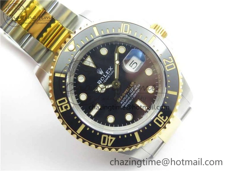 Sea-Dweller Two Tone SS YG 126603 D1F Best Edition Black Dial on SS YG Bracelet A2824