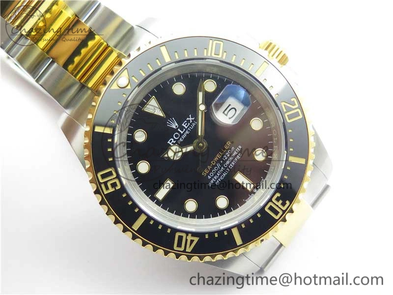 Sea-Dweller Two Tone SS YG 126603 D1F Best Edition Black Dial on SS YG Bracelet A2824