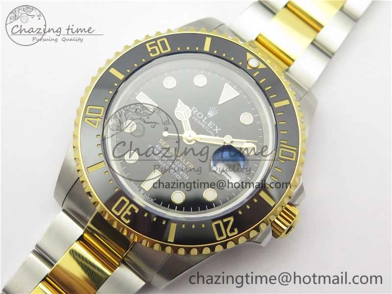 Sea-Dweller Two Tone SS YG 126603 D1F Best Edition Black Dial on SS YG Bracelet A2824