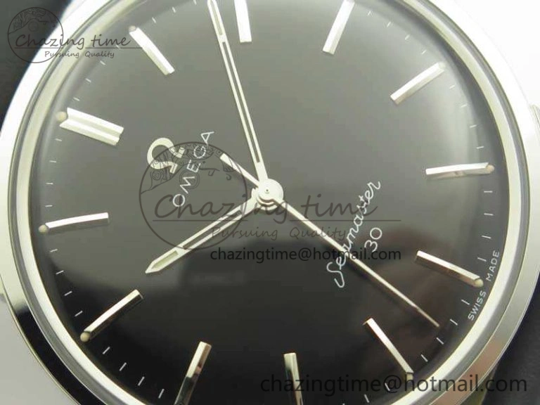 Seamaster 30 1962 SS TW Best Edition Black Dial On Leather Strap MIYOTA8215