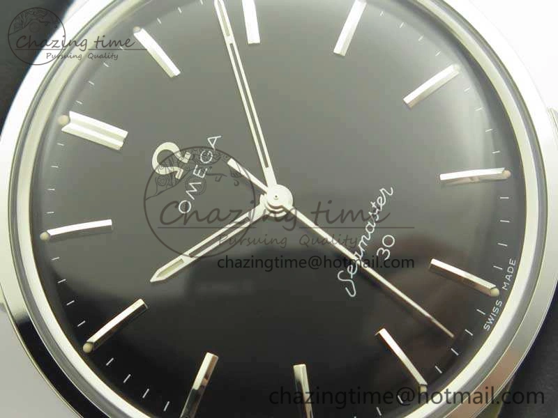 Seamaster 30 1962 SS TW Best Edition Black Dial On Leather Strap MIYOTA8215