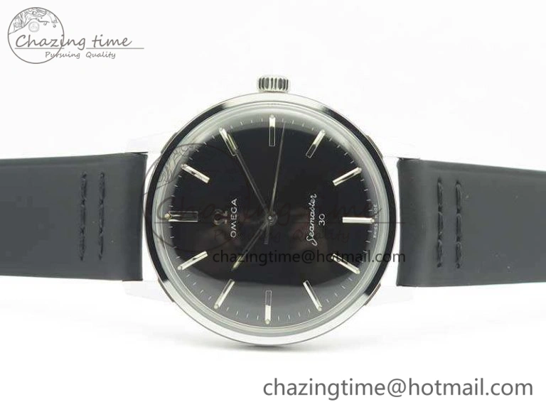 Seamaster 30 1962 SS TW Best Edition Black Dial On Leather Strap MIYOTA8215
