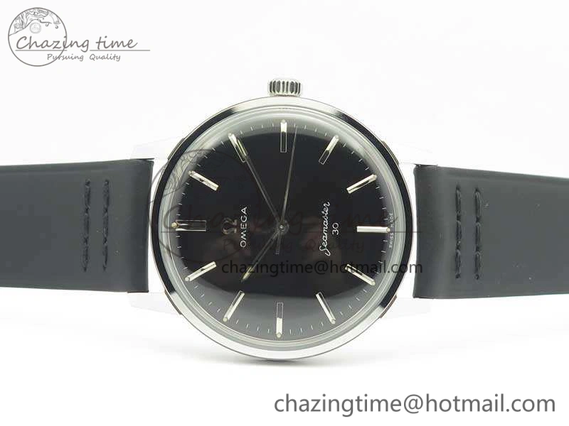 Seamaster 30 1962 SS TW Best Edition Black Dial On Leather Strap MIYOTA8215