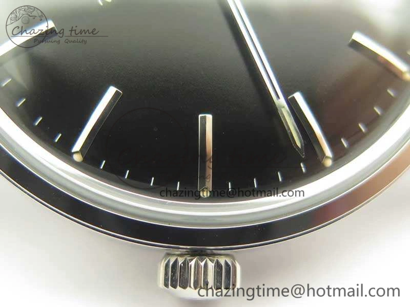 Seamaster 30 1962 SS TW Best Edition Black Dial On Leather Strap MIYOTA8215