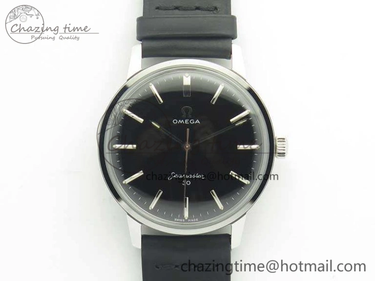 Seamaster 30 1962 SS TW Best Edition Black Dial On Leather Strap MIYOTA8215