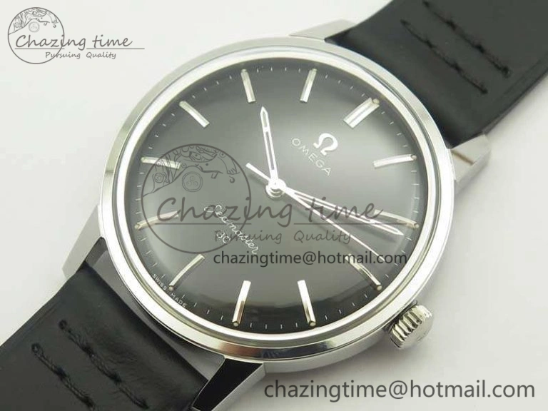 Seamaster 30 1962 SS TW Best Edition Black Dial On Leather Strap MIYOTA8215