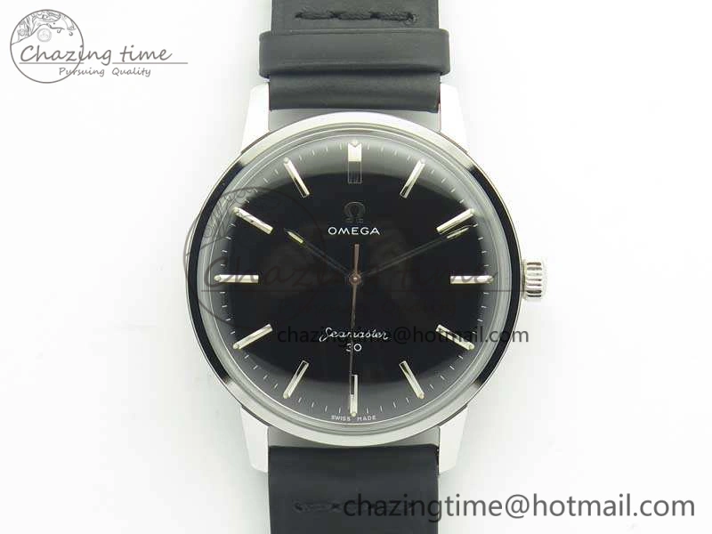 Seamaster 30 1962 SS TW Best Edition Black Dial On Leather Strap MIYOTA8215