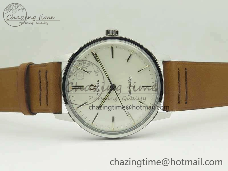 Seamaster 30 1962 SS TW Best Edition White Dial On Leather Strap MIYOTA8215