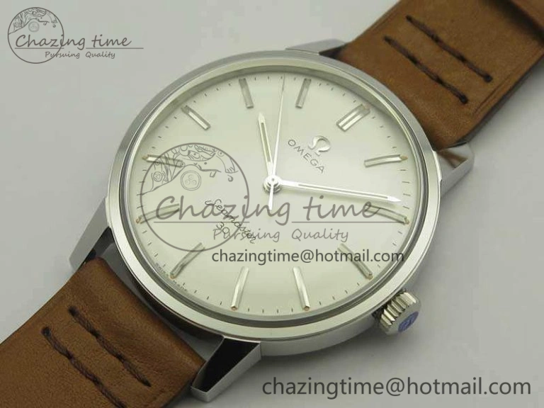 Seamaster 30 1962 SS TW Best Edition White Dial On Leather Strap MIYOTA8215