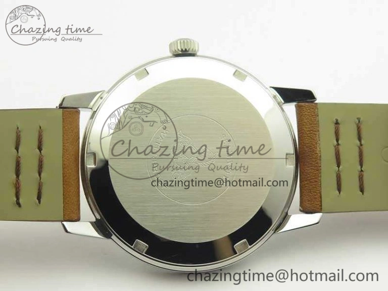 Seamaster 30 1962 SS TW Best Edition White Dial YG Markers On Leather Strap MIYOTA8215