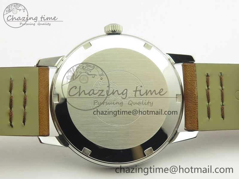 Seamaster 30 1962 SS TW Best Edition White Dial YG Markers On Leather Strap MIYOTA8215